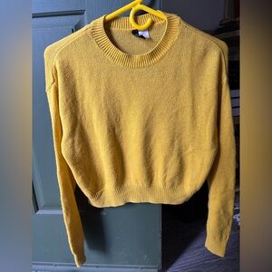 H&M Mustard Yellow Crew Neck Sweater